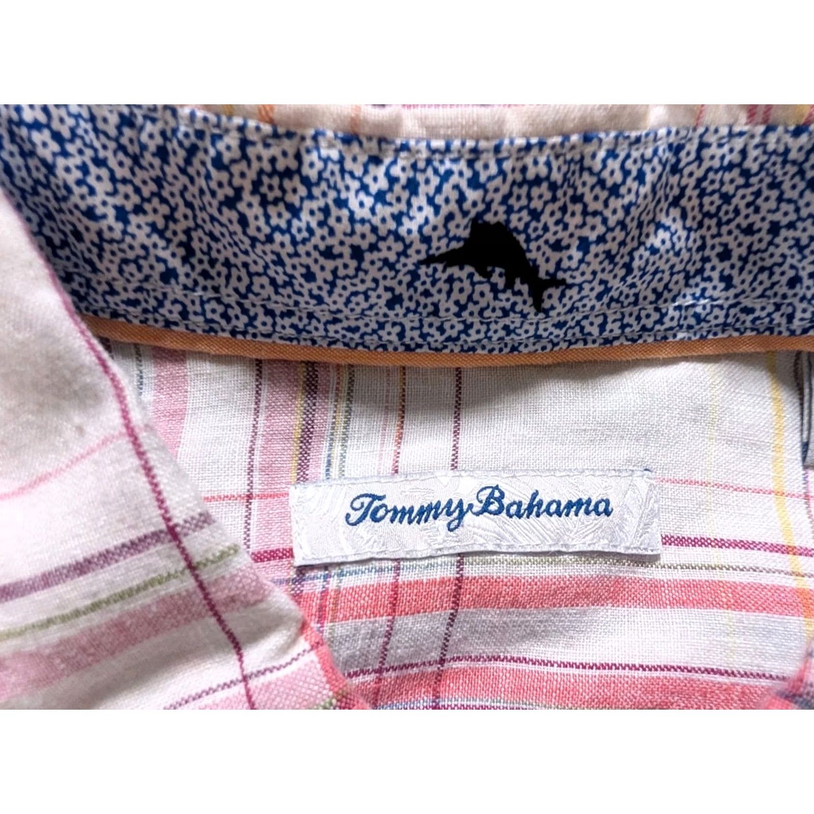 Tommy Bahama Tommy Bahama Button-Up Shirt Long Sleeve Linen Plaid Ivory White M Men’s Size US M / EU 48-50 / 2 - 3 Thumbnail