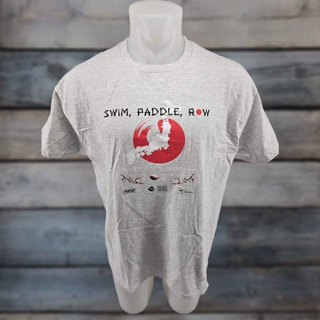 Hanes Hanes Swim Paddle Row Japan 2021 Aquatic Captial T Shirt Gray XL Men Short Sleeve Cotton Graphic Print Vintage: No Size US XL / EU 56 / 4 - 1 Thumbnail