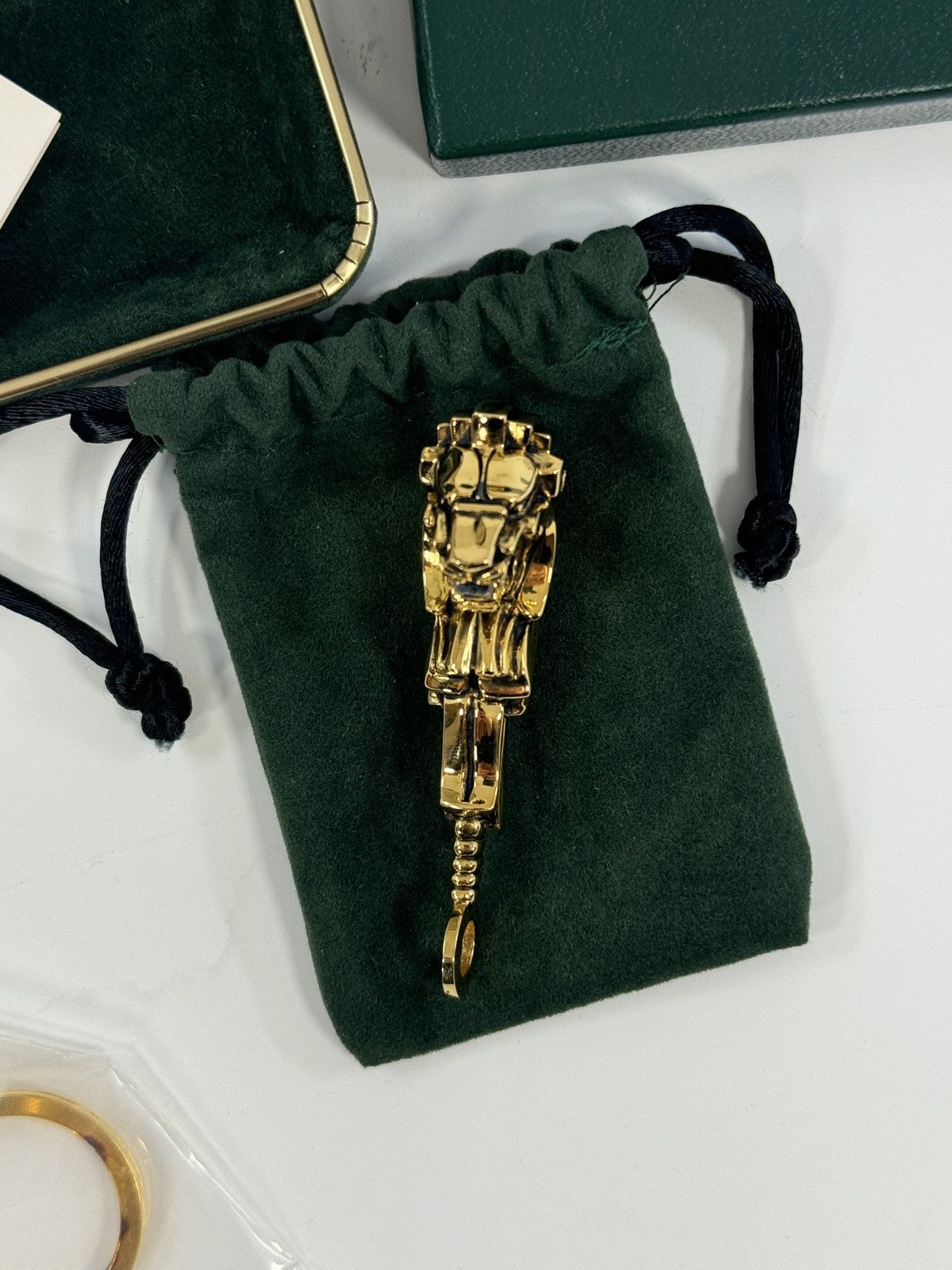 Japanese Brand × Other × Vintage VTG Rick Cameron Lion Key Chain 925 Sterling Silver 24k Gold Size ONE SIZE - 8 Thumbnail
