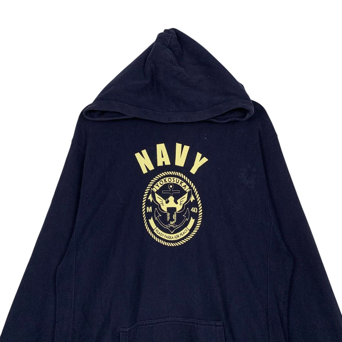 Japanese Brand Navy Yokosuka Ready Parka For Peace Hoodie Size US XL / EU 56 / 4 - 2 Thumbnail