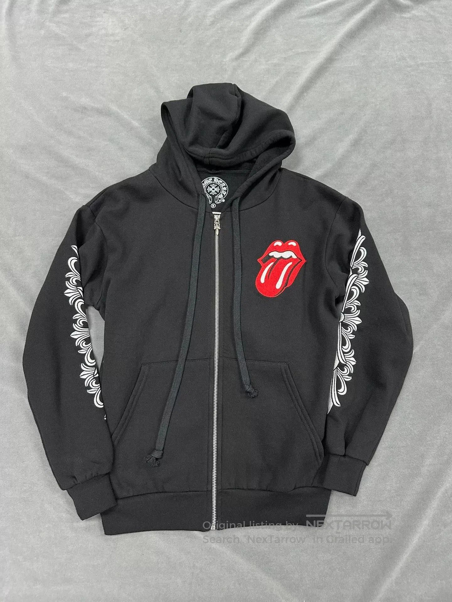 Chrome Hearts Rolling Stones Zip Hoodie.