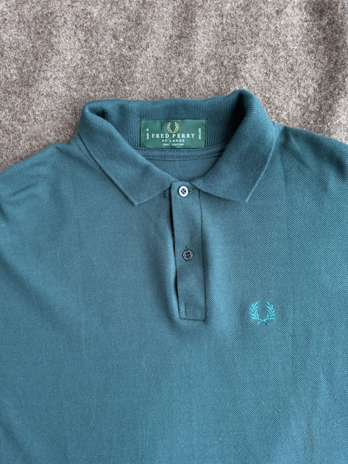 Fred Perry Vintage Fred Perry Made in England Long Sleeve Polo Size US XXL / EU 58 / 5 - 2 Thumbnail