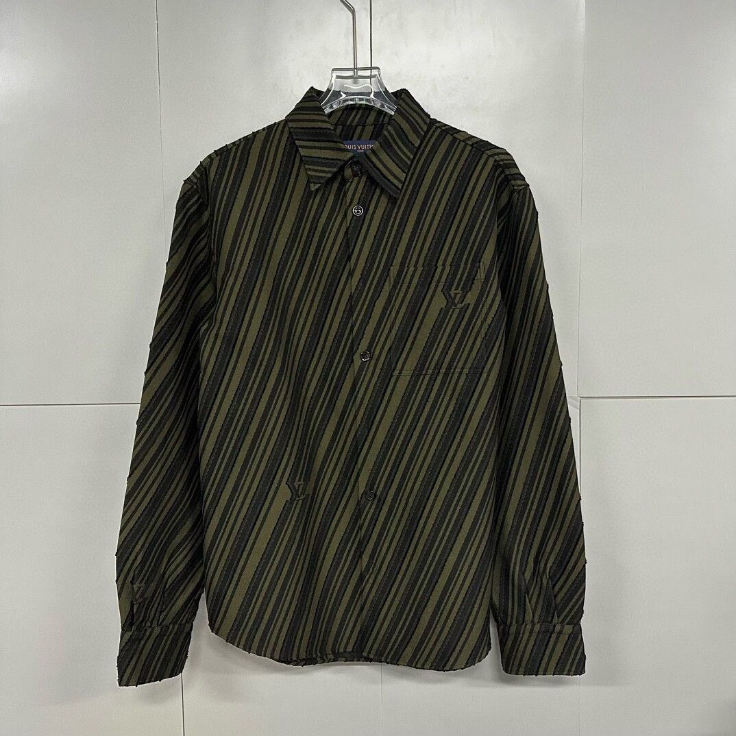 lv louis vuitton black yellow striped shirt