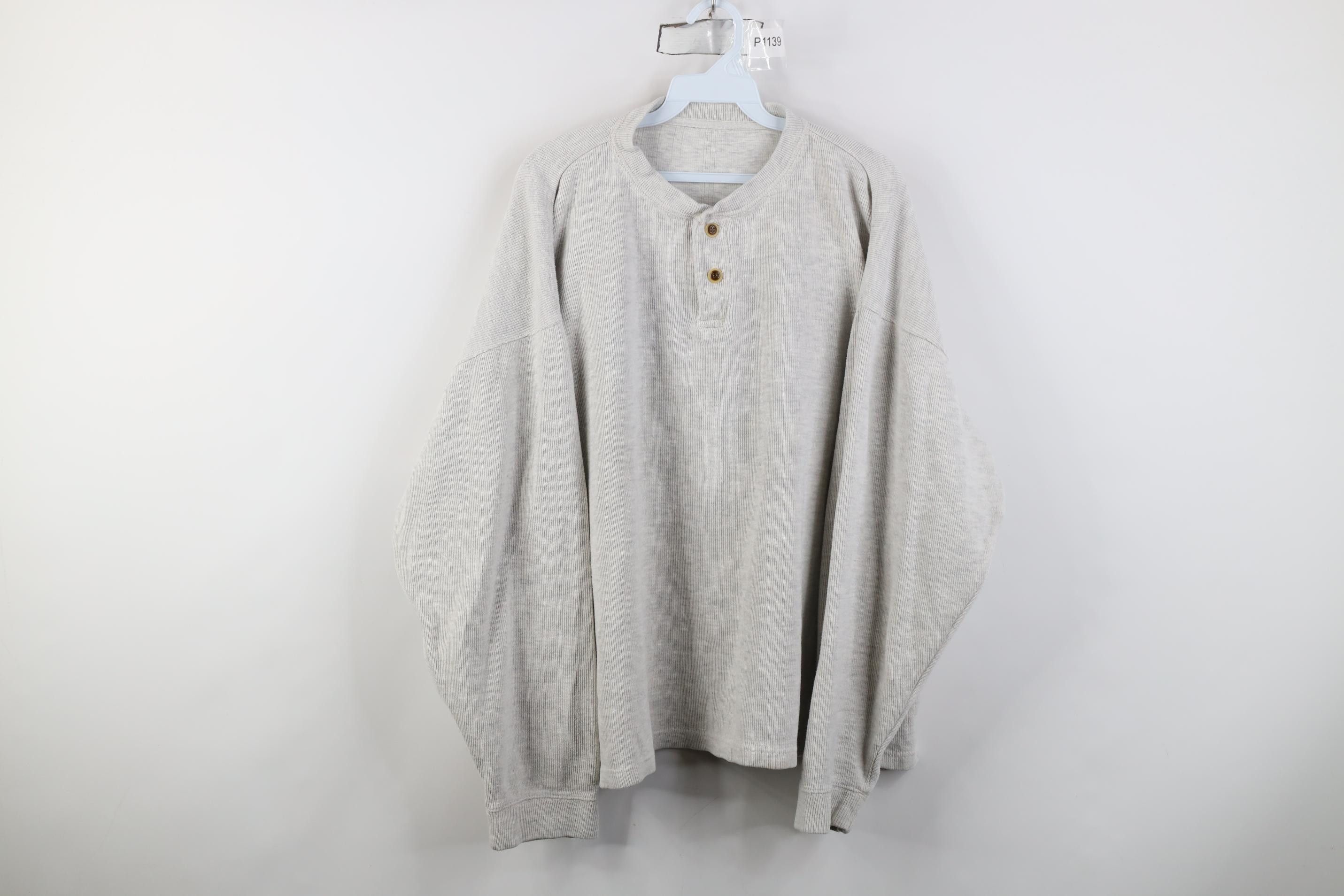 Vintage Vintage 90s Streetwear Boxy Fit Thermal Ribbed Knit T-Shirt Size US XL / EU 56 / 4 - 1 Thumbnail