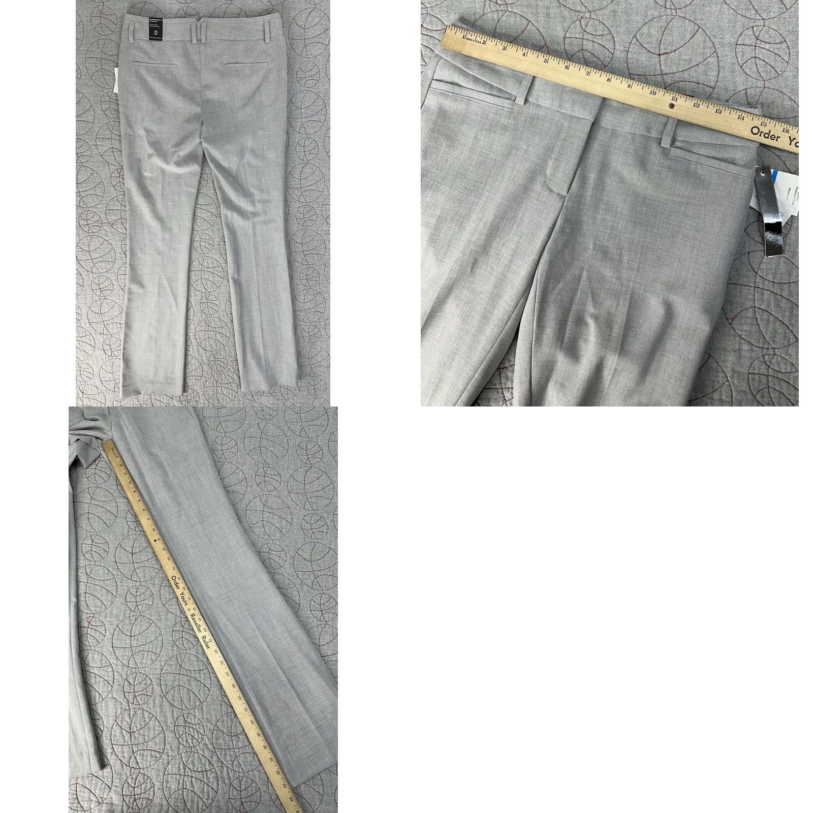 Vintage Amanda + Chelsea Slim Fit Gray Ankle Dress Pant Trousers Women’s 0 Slimming Slim Gray 0 Women Size 25" / US 0 / IT 36 - 8 Thumbnail