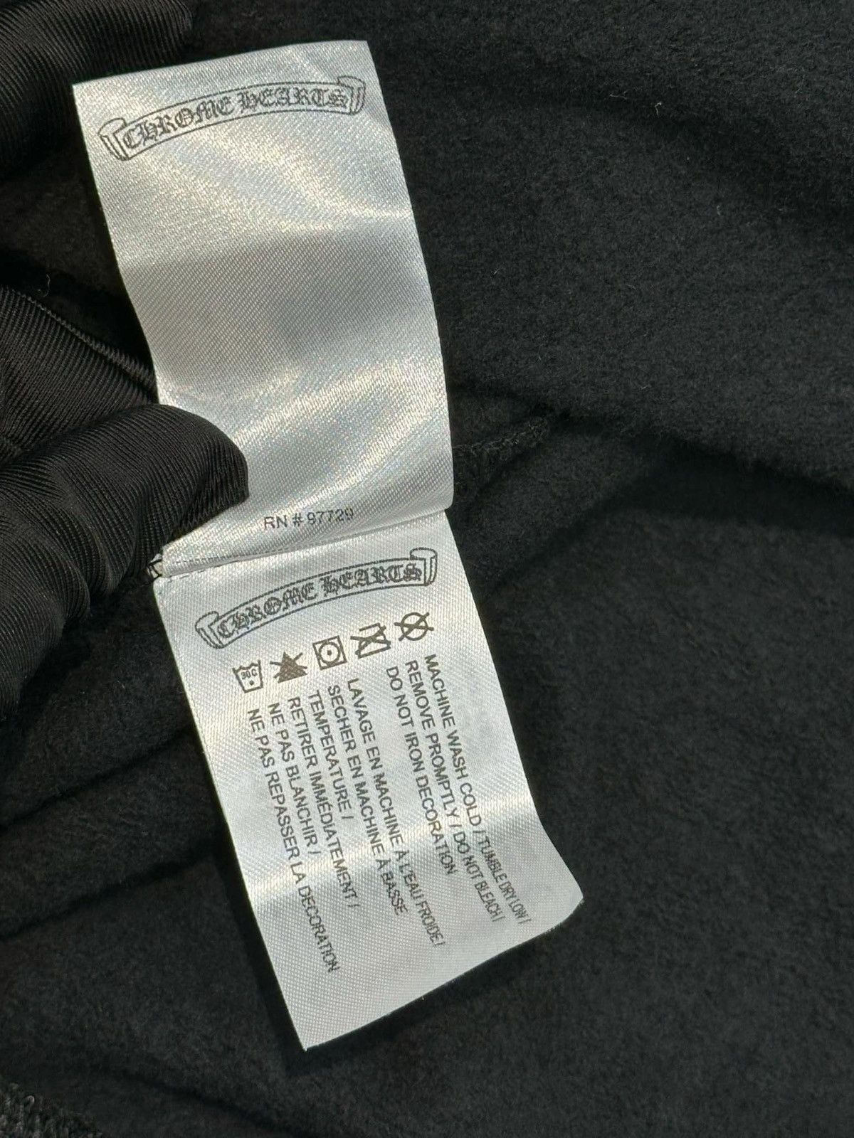 Chrome Hearts CHROME HEARTS Vertical Logo Glitter Zip Hoodie black Size US L / EU 52-54 / 3 - 10 Thumbnail