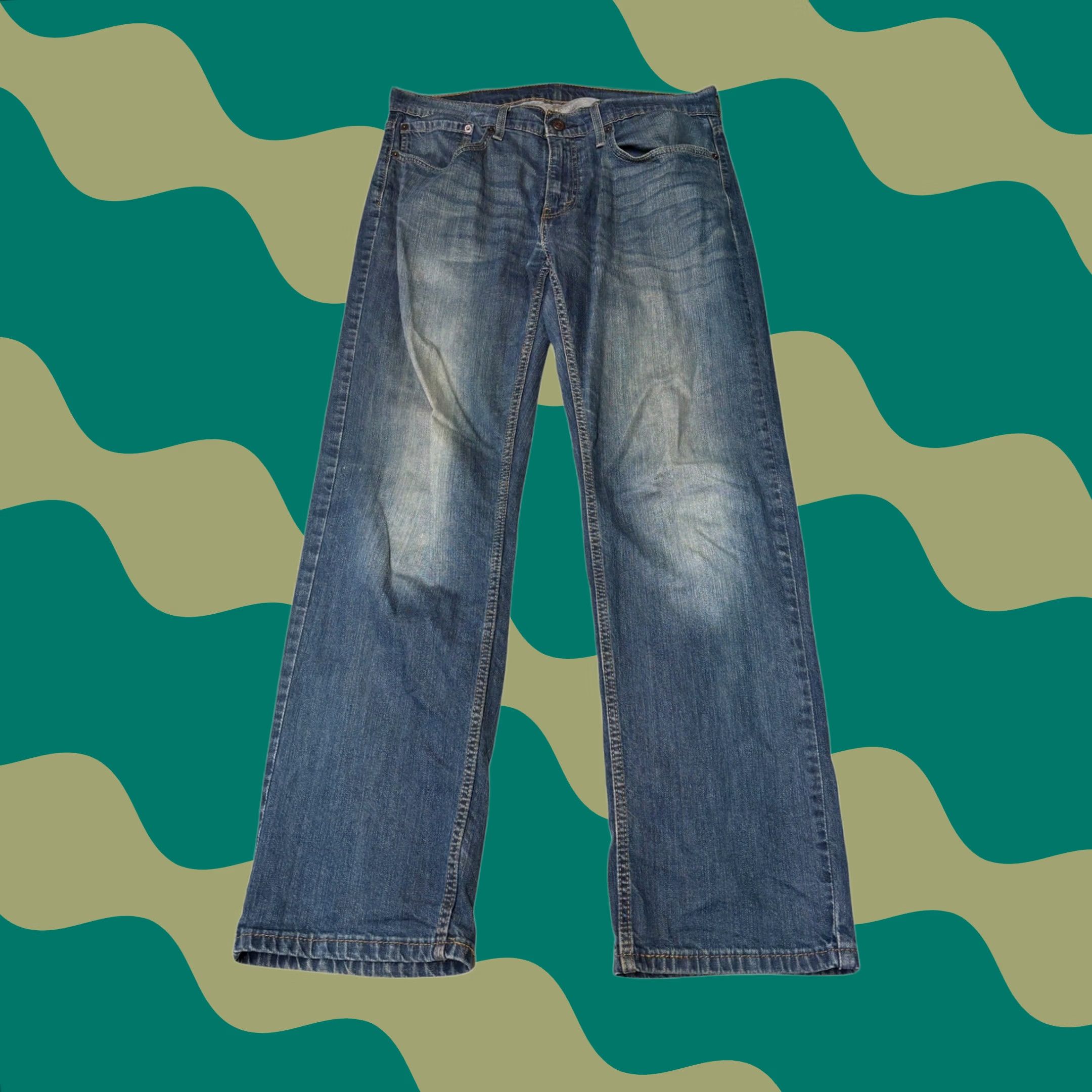 Levi's Levi's 559 Relaxed Straight Jeans Mens 34x32 Blue Denim Medium Wash 00559-0340 Size US 34 / EU 50 - 1 Thumbnail
