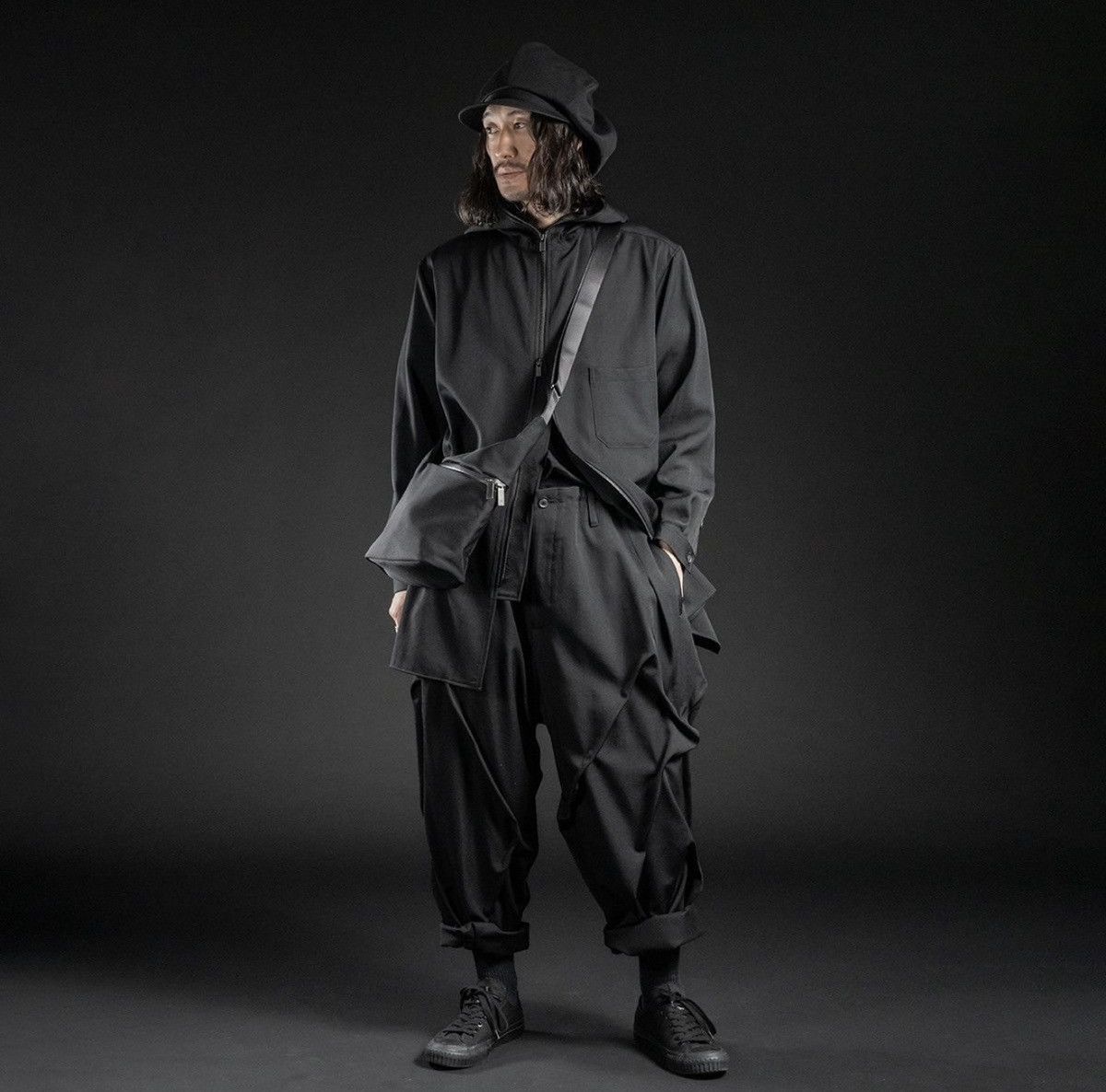 Yohji Yamamoto Yohji Yamamoto Pour Homme Wool Thick Wide Random Tuck Pants Size US 34 / EU 50 - 11 Thumbnail