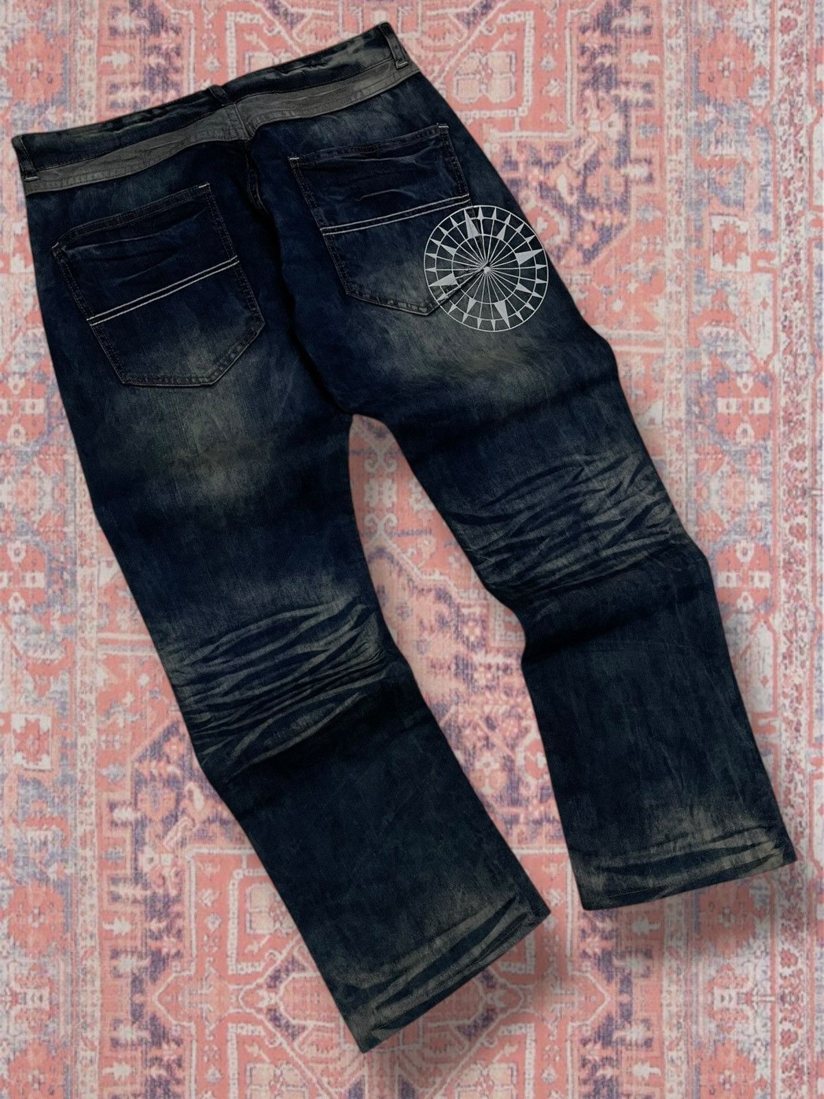 Beauty Beast Vintage 1990s Designer Japan Tradition Queen Of Storm Denim Size US 32 / EU 48 - 10 Thumbnail
