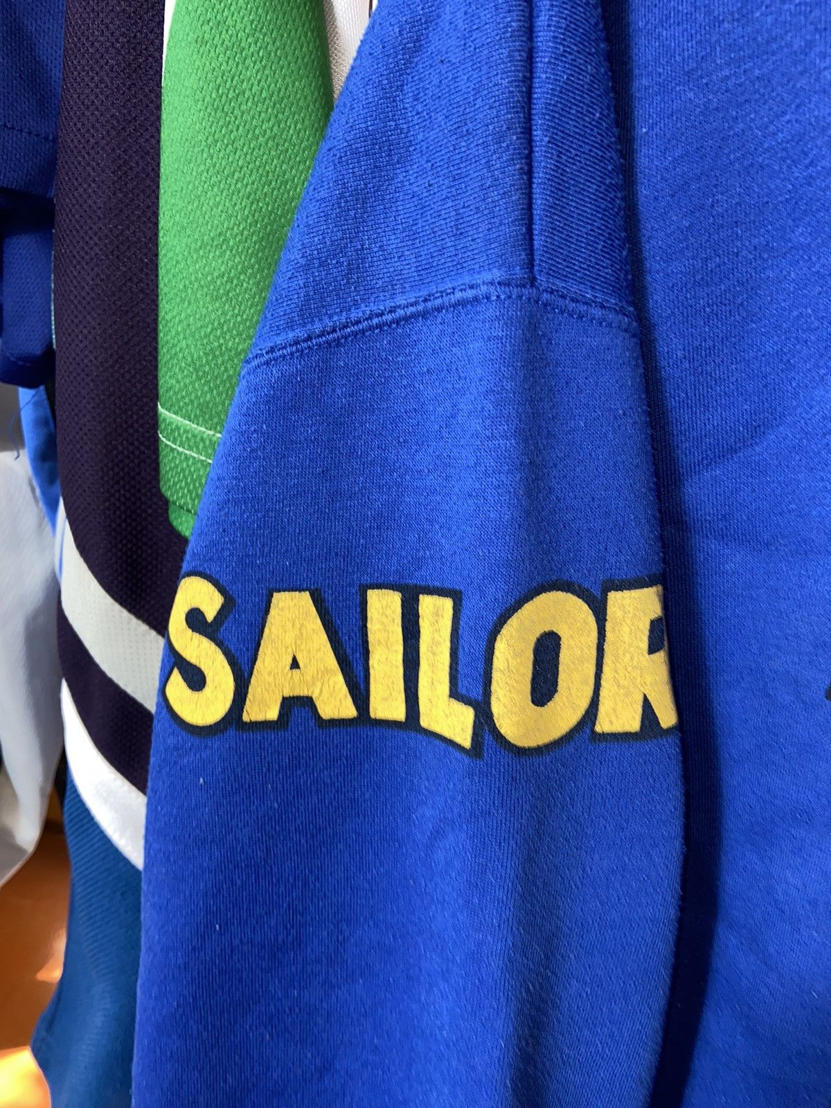 Band Tees × Vintage RARE 90s VINTAGE POPEYE THE SAILOR ADULT GRAPHIC SWEATER Size US M / EU 48-50 / 2 - 3 Thumbnail