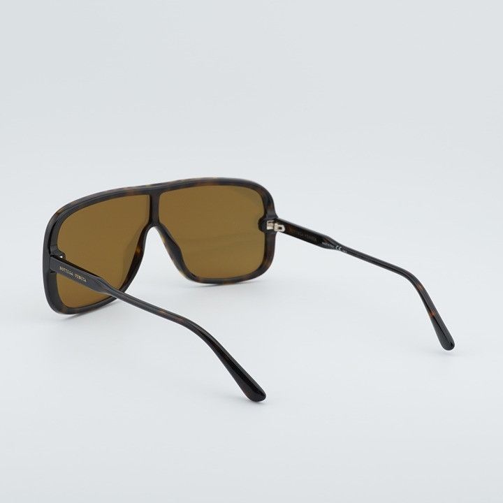 Bottega Veneta Bottega Veneta BV0167S 003 Sunglasses Havana Shield Frame Size ONE SIZE - 10 Thumbnail