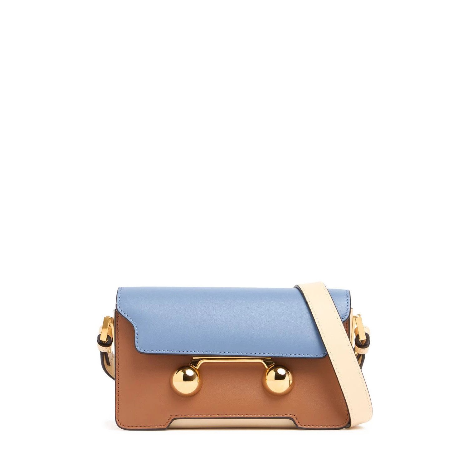 Marni MARNI Trunkaroo Mini $1650 Opal/Cinnamon Leather Shoulder Ba Size ONE SIZE - 1 Thumbnail