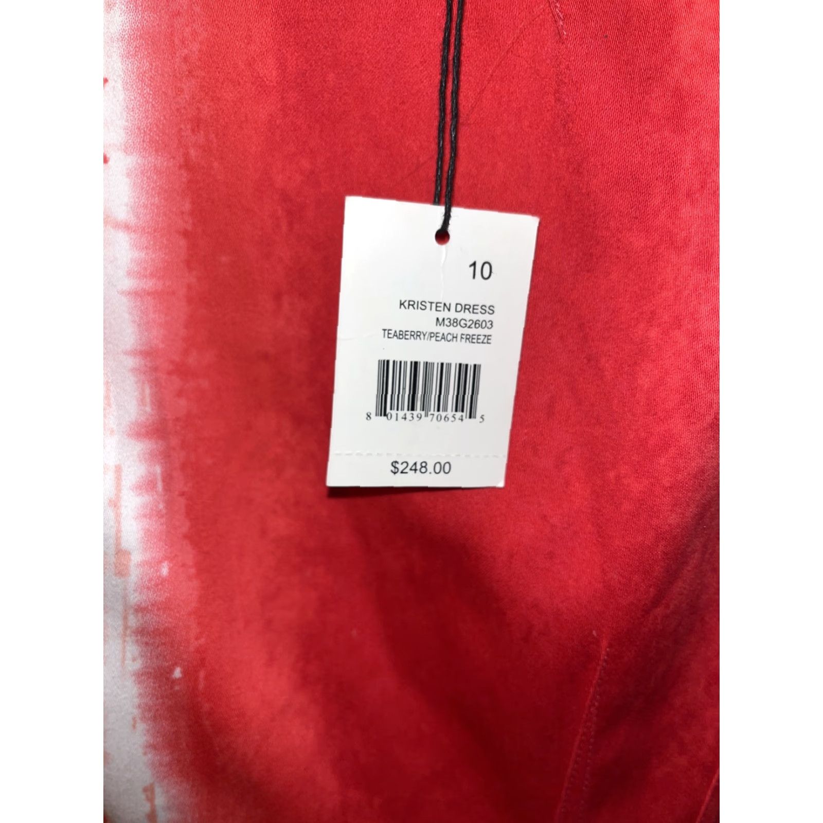 Vintage Tahari Ladies Kristen Dress Sleeveless Tank Dress Size 10 Ombré Teaberry/Peach Fall Women Size L / US 10 / IT 46 - 3 Thumbnail