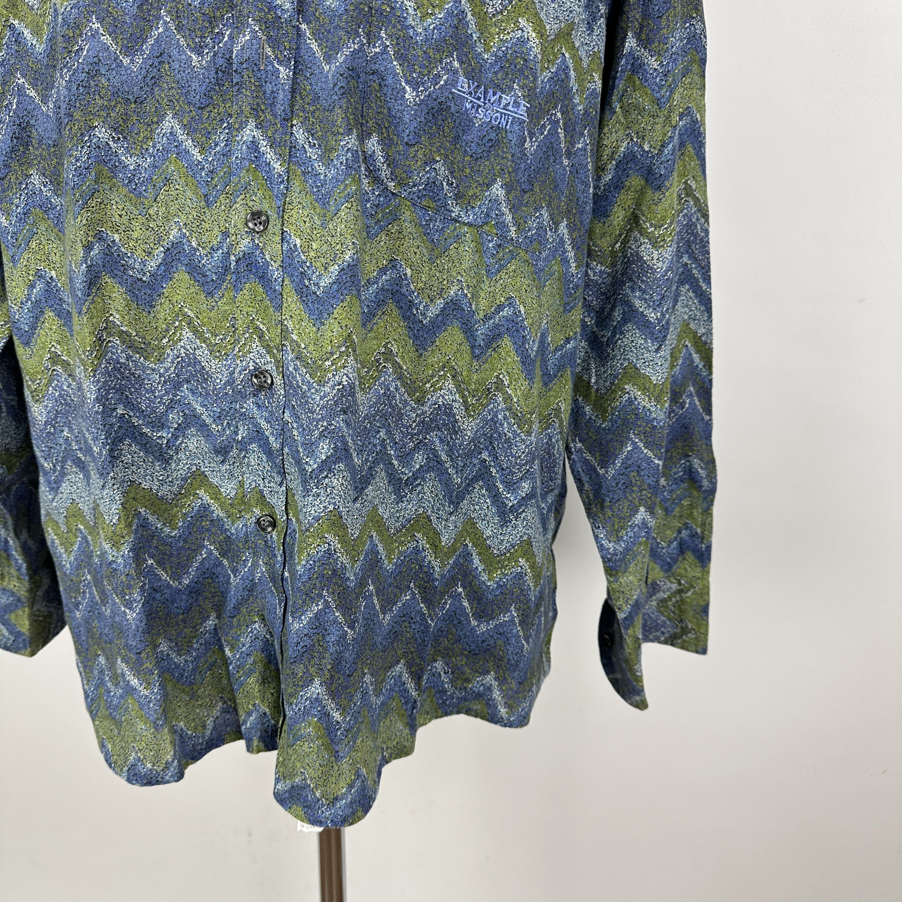 Missoni Camicia Example Missoni Fantasia Verde Blu – L Size US L / EU 52-54 / 3 - 11 Thumbnail