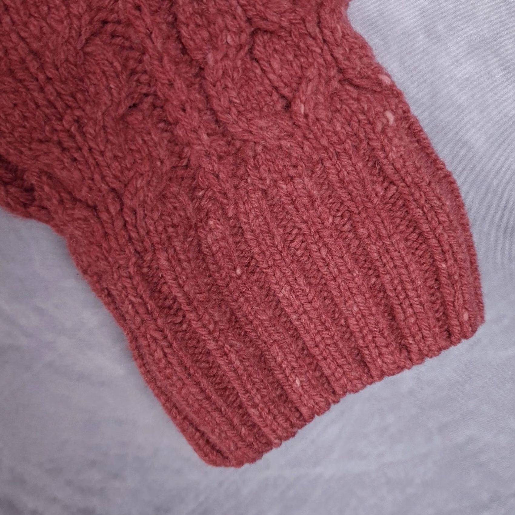 Pinko Blarney Woollen Mills Sweater Mens XL Pink Wool Fisherman Cable Knit Aran Crew Size US XL / EU 56 / 4 - 7 Thumbnail