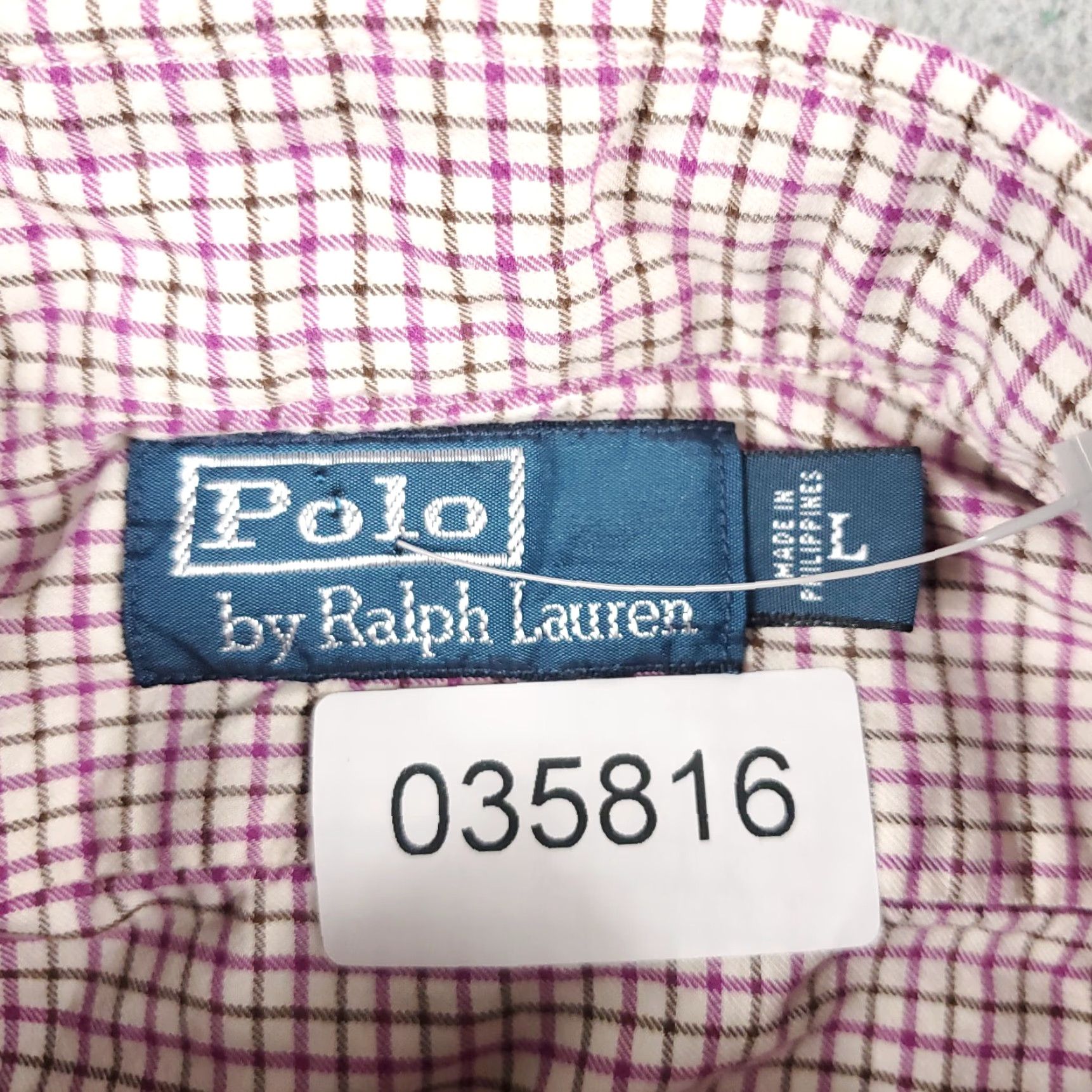 Ralph Lauren Ralph Lauren Shirt Mens Large Purple Beige Check Button-Up Long Sleeve Casual Classic Size US L / EU 52-54 / 3 - 6 Thumbnail