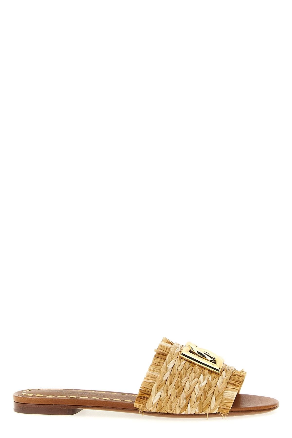 Dolce & Gabbana Raffia braid slides Size US 8 / IT 38 - 1 Thumbnail