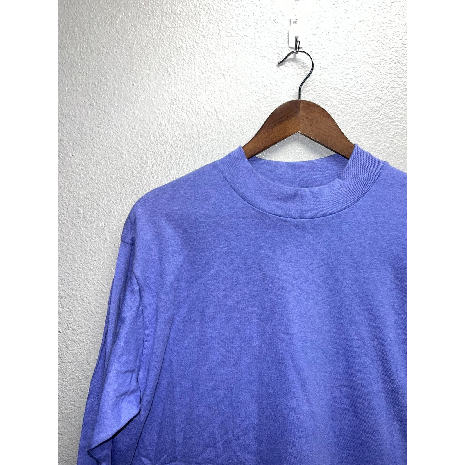 Vintage Vintage Purple Blank Long Sleeve Shirt USA Made 90s Tee VTG Size US L / EU 52-54 / 3 - 2 Thumbnail