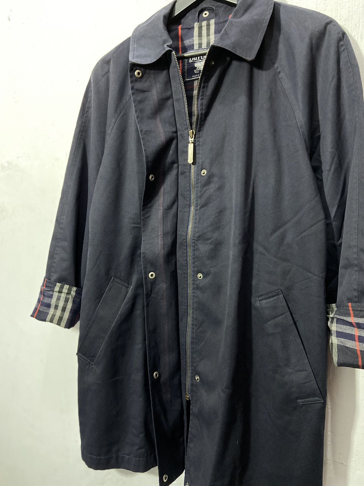 Burberry Vintage 90s Burberrys Trench Coat Parka Jacket Size US L / EU 52-54 / 3 - 4 Thumbnail