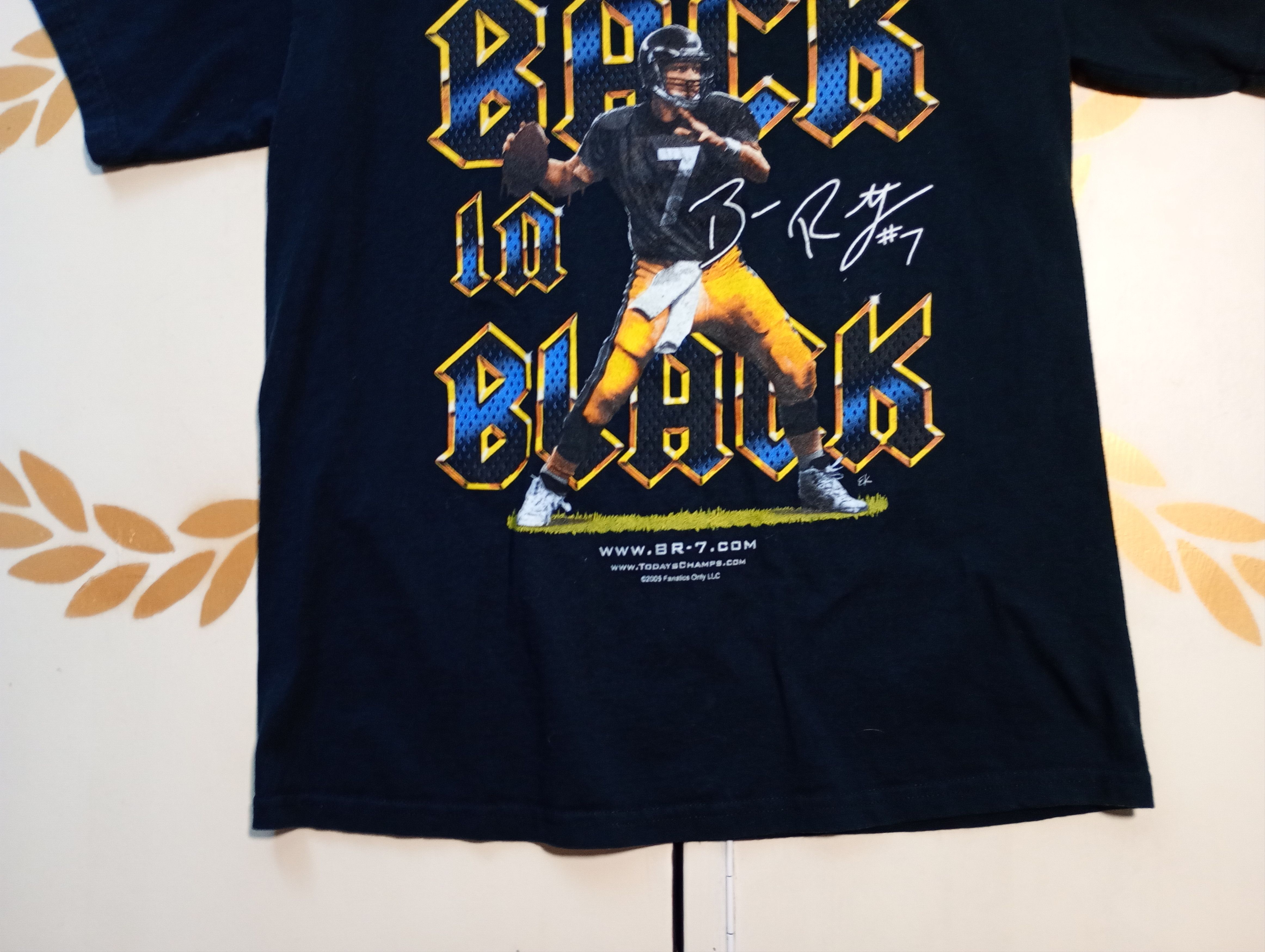 Gildan Gildan NFL Big Ben Back in Black T-Shirt 2005 Size US M / EU 48-50 / 2 - 3 Thumbnail