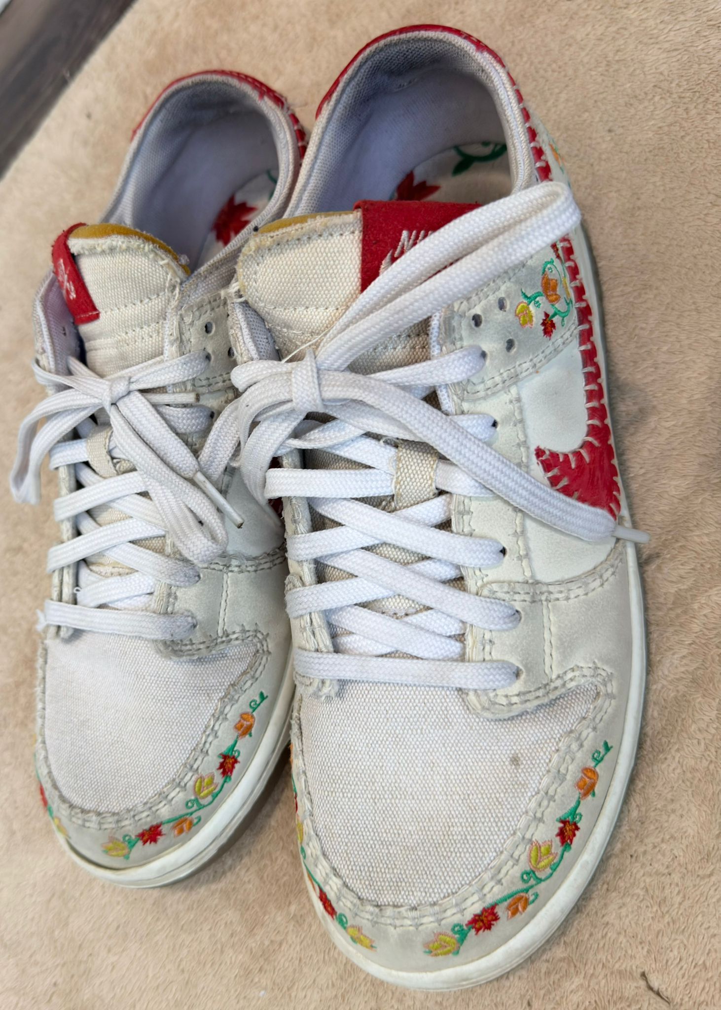 Nike Men's Size 8 Nike SB Dunk Low Decon N7, Sail University Red Size US 8 / EU 41 - 3 Thumbnail