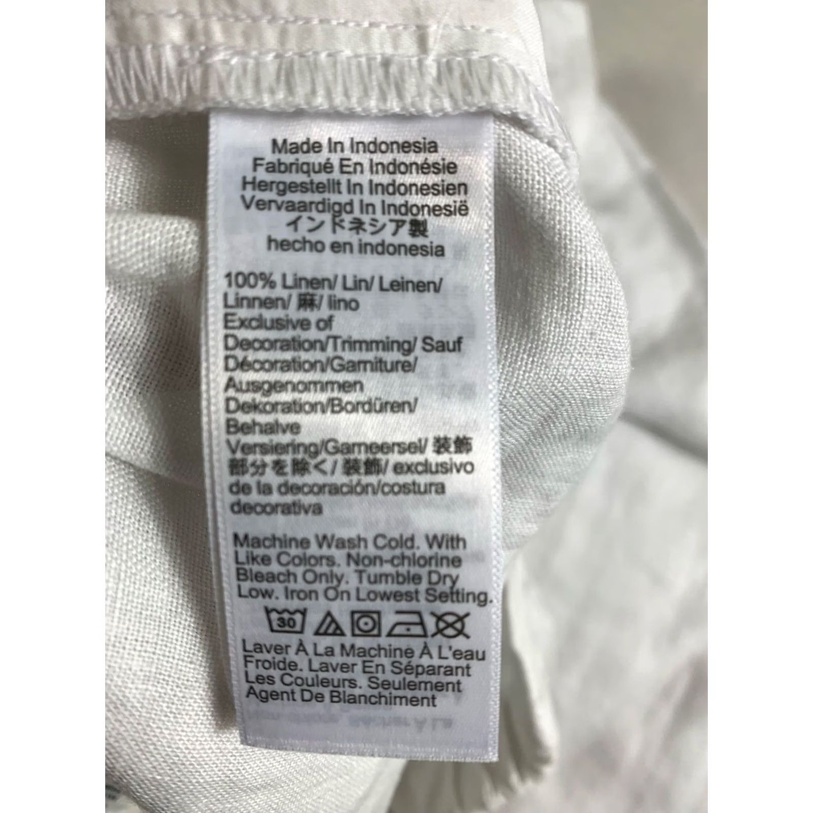 Madewell Madewell Pants Cropped Linen White Pull On Wide-Leg 2XS 26x25 Women Comfort Pockets Elastic Waist | NV539 Size 24" / US 00 / IT 34 - 8 Thumbnail
