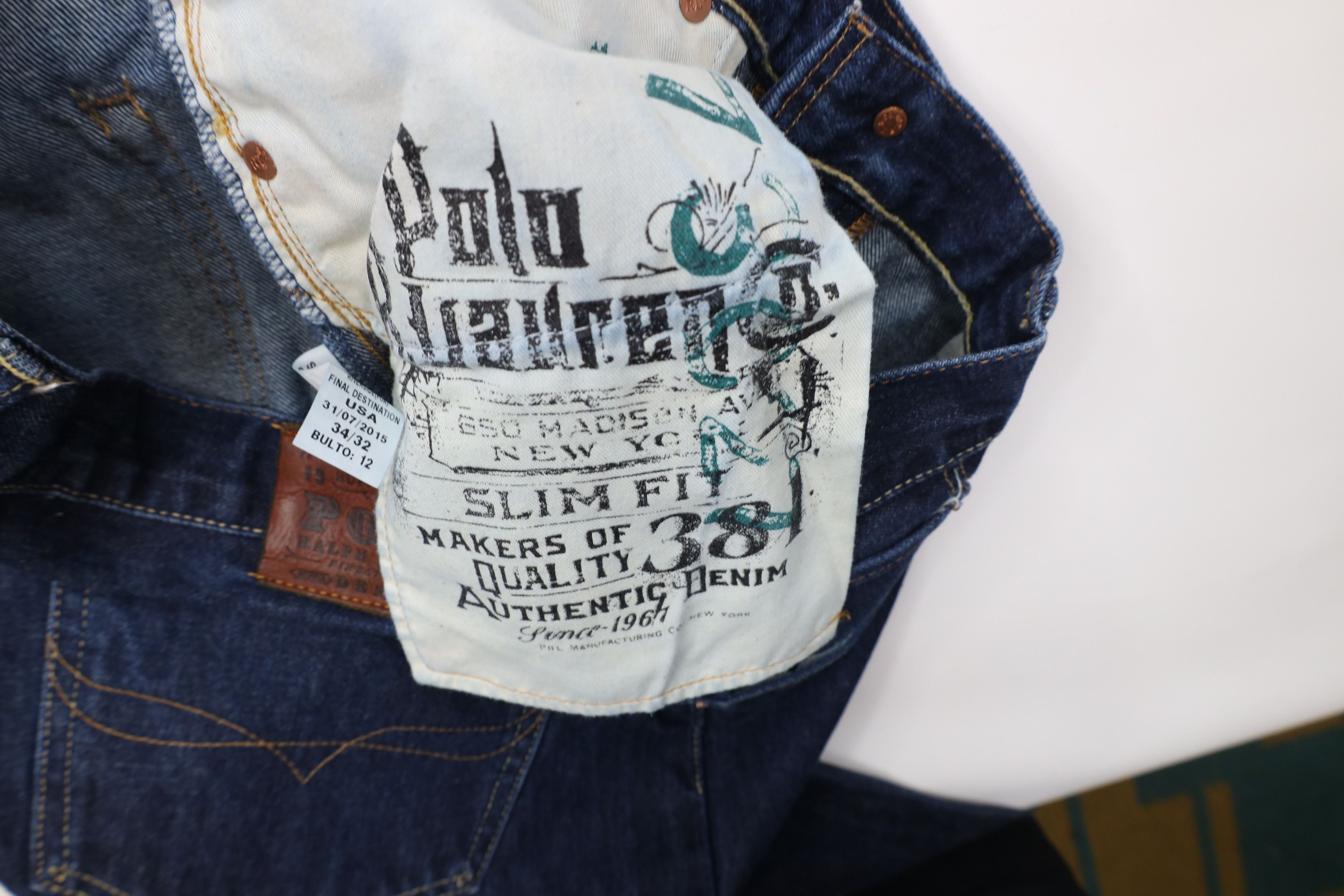 Ralph Lauren Vintage Ralph Lauren 018 Slim Straight Leg Denim Jeans Blue Size US 34 / EU 50 - 9 Thumbnail