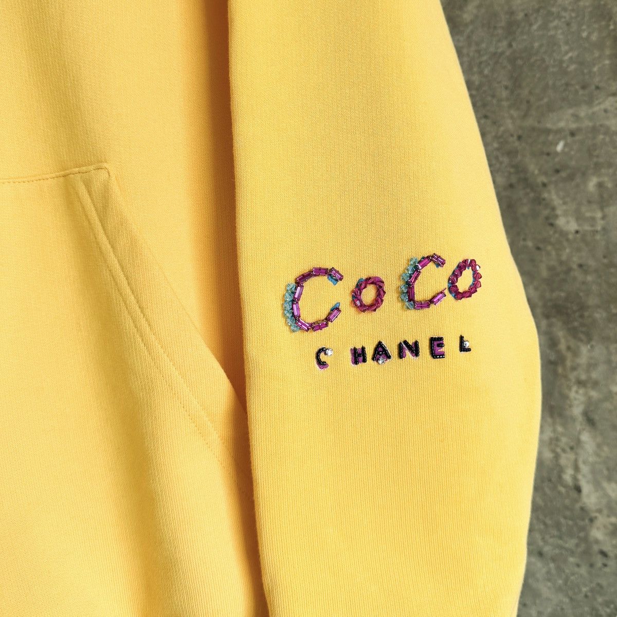 Chanel Chanel x Pharrell 2019 Coco Hand Beaded Lesage Yellow Hoodie Size US M / EU 48-50 / 2 - 8 Thumbnail