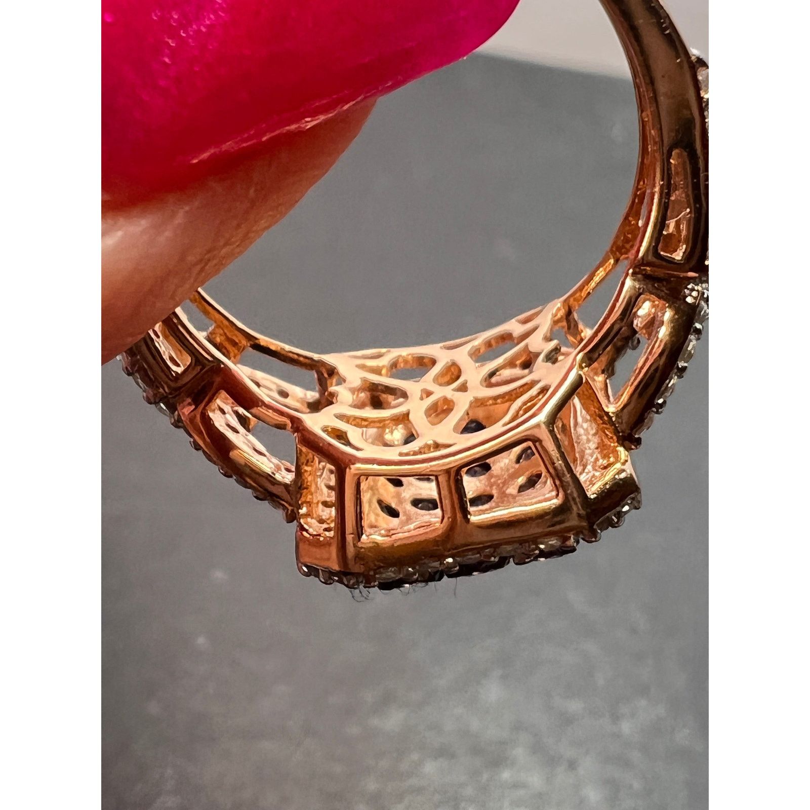 Other Purple and white CZ rose gold over 925 ring size 9 Size ONE SIZE - 8 Thumbnail