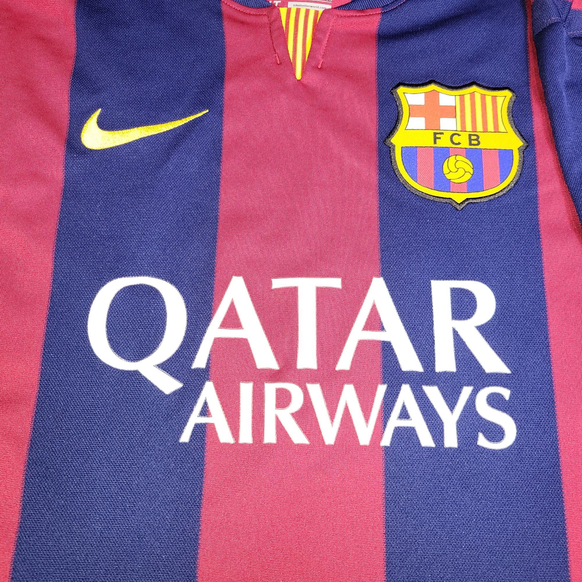 Nike Messi Barcelona 2014 2015 TREBLE SEASON Soccer Jersey XL Size US XL / EU 56 / 4 - 3 Thumbnail