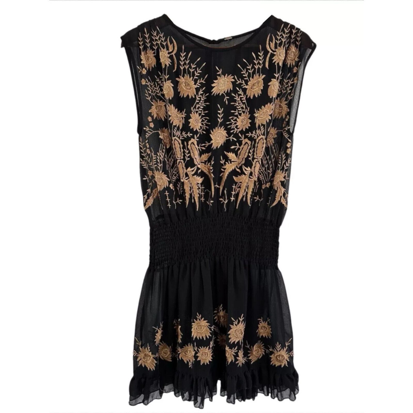 Free People FREE PEOPLE Garden of Bloom Embroidered Sheer Mini Dress L Size L / US 10 / IT 46 - 2 Thumbnail