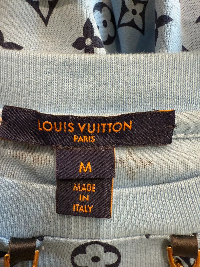Louis Vuitton Louis Vuitton Light blue full printed logo short sleeve Size US M / EU 48-50 / 2 - 3 Thumbnail