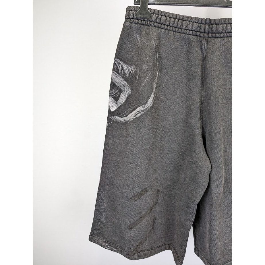 Off-White o1rshd1 BW S. Matthew Over Sweatshorts in Black Grey Size US 34 / EU 50 - 14 Thumbnail