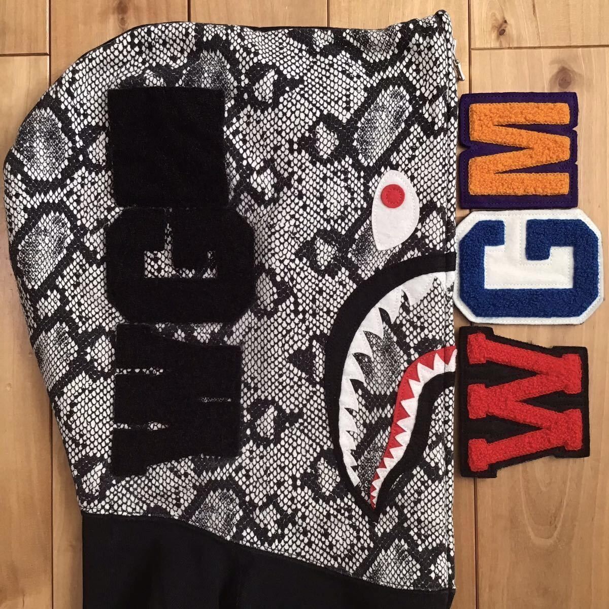 Bape BAPE Snake pattern shark full zip hoodie a bathing ape Size US S / EU 44-46 / 1 - 4 Thumbnail