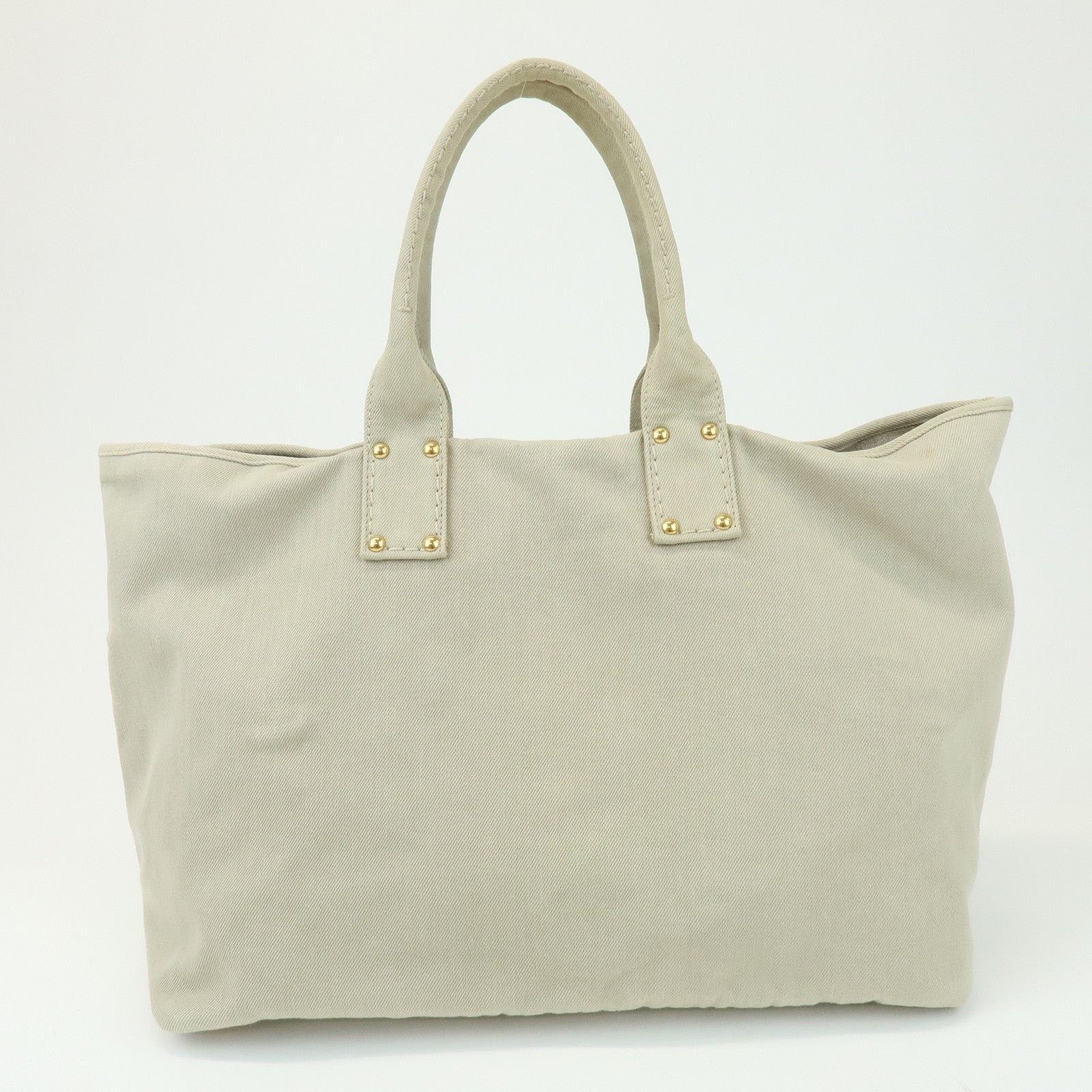Prada Prada Canapa Logo Denim Tote Light Beige Size ONE SIZE - 2 Thumbnail