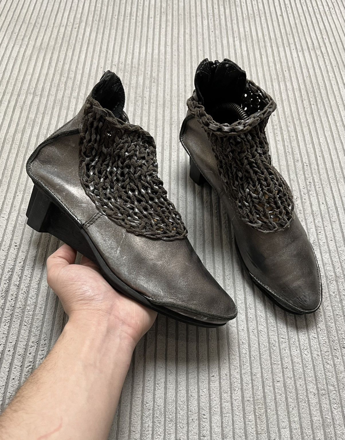 Trippen Trippen Leather Avant Garde Mesh Zip Boots 90s Size US 9 / IT 39 - 13 Thumbnail
