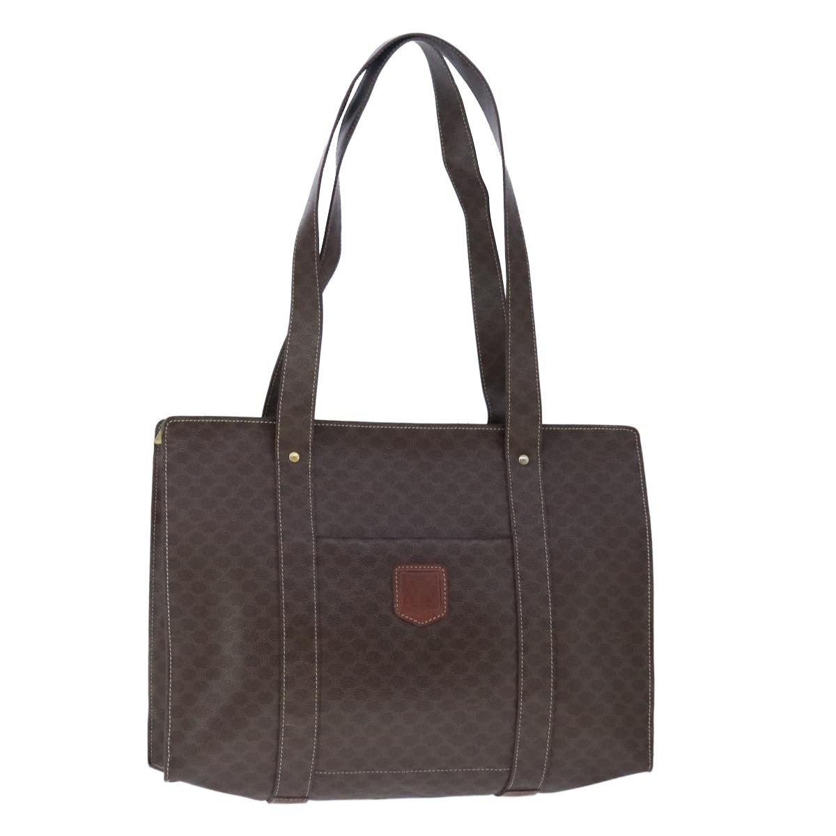 Celine Vintage Macadam Shopper Tote Coated Canvas