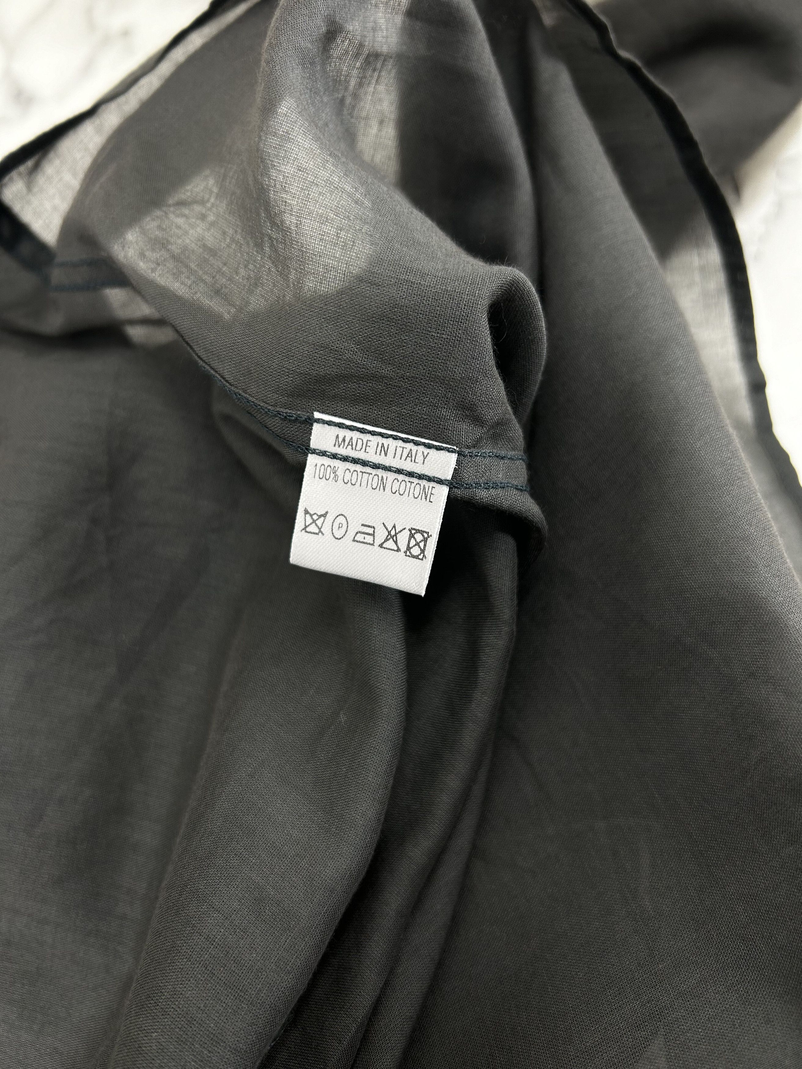 Gucci Gucci Black Linen Cotton Dress Shirt Size US XL / EU 56 / 4 - 5 Thumbnail