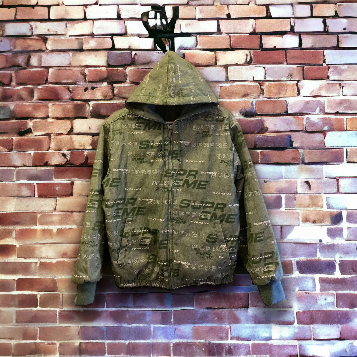 Supreme Supreme Reversible Dimensions Logo Denim Work Jacket FW19