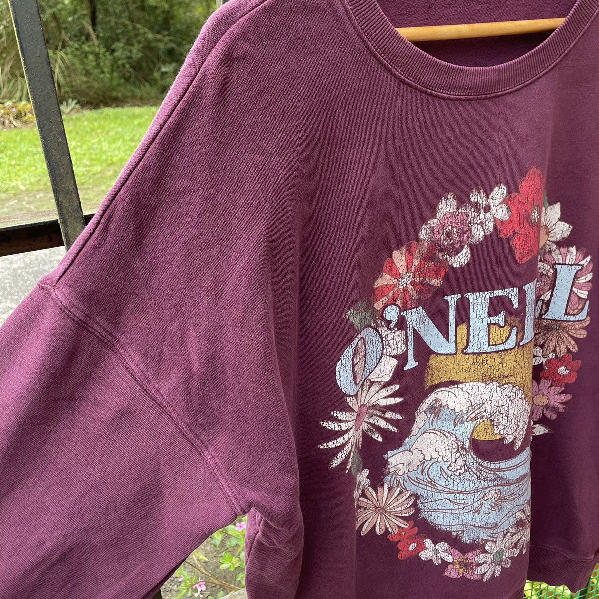 O'Neill × Vintage 🔥Vintage Oneill Waves Flora Surfing Sweatshirts Size US L / EU 52-54 / 3 - 6 Thumbnail
