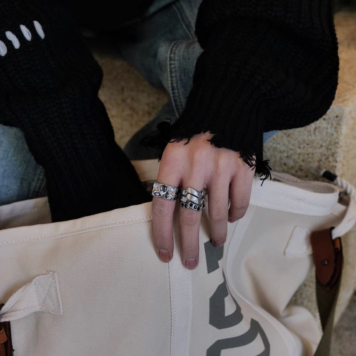 Japanese Brand × Vintage Retro punk rings Size ONE SIZE - 2 Thumbnail