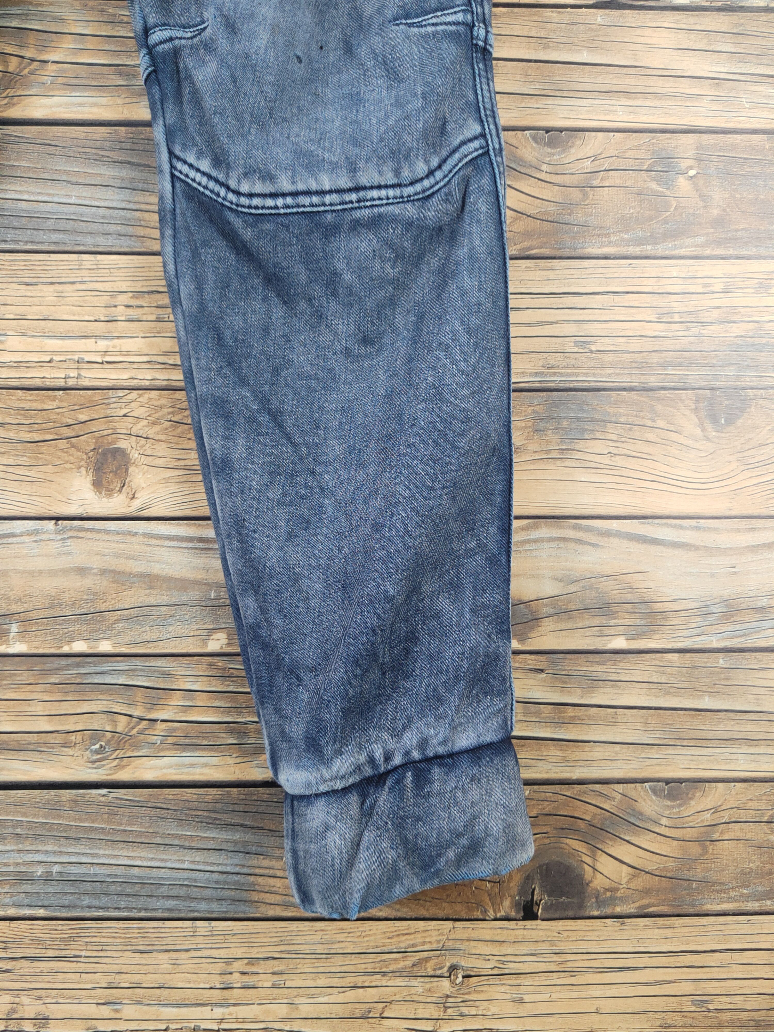 Japanese Brand FieldCore Dark Blue Distressed Ripped Jogger Jeans #W1996 Size US 35 - 13 Thumbnail