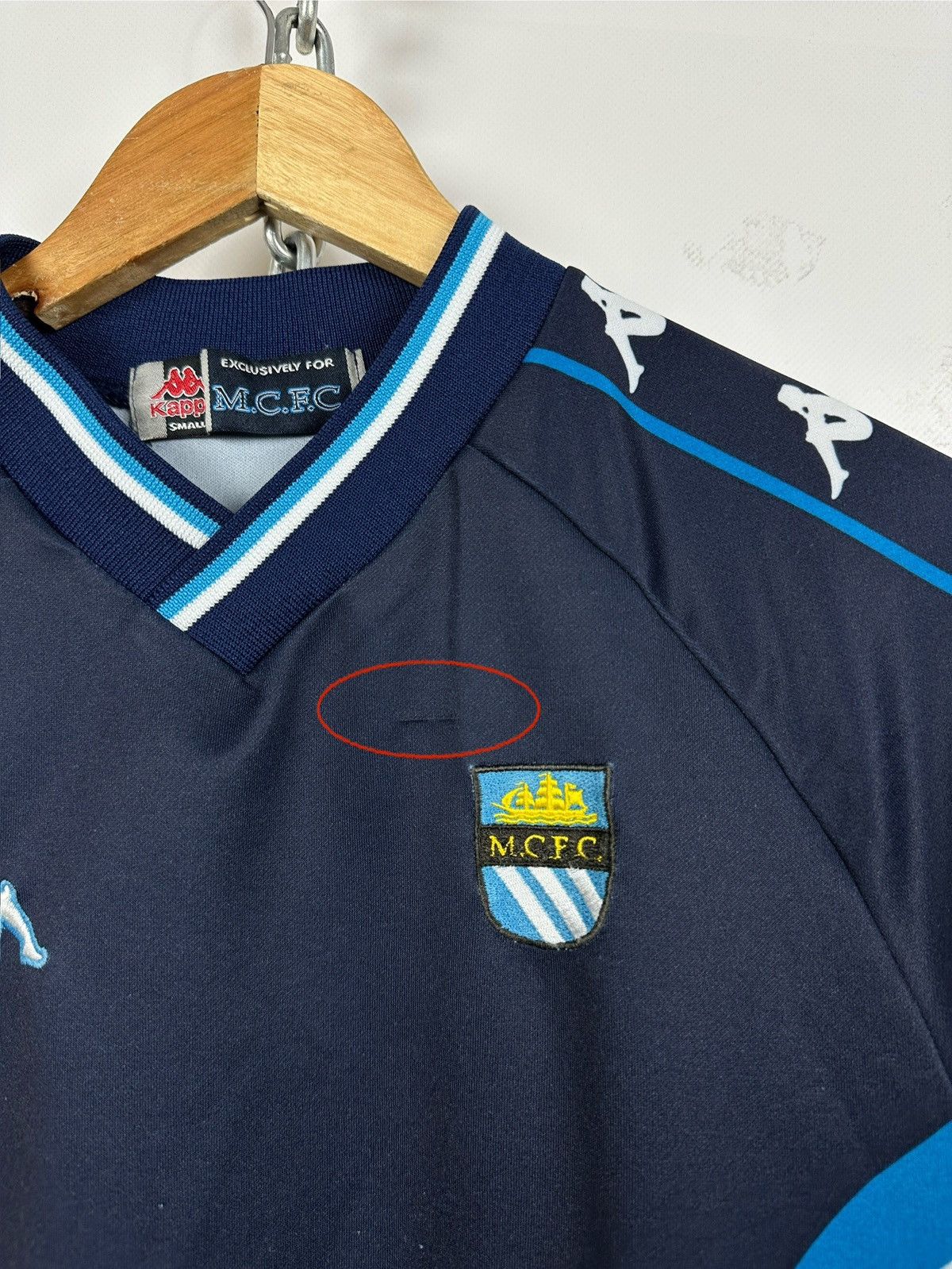 Kappa 1997/99 Kappa Manchester City Vintage Training Jersey Kit Size US S / EU 44-46 / 1 - 7 Thumbnail