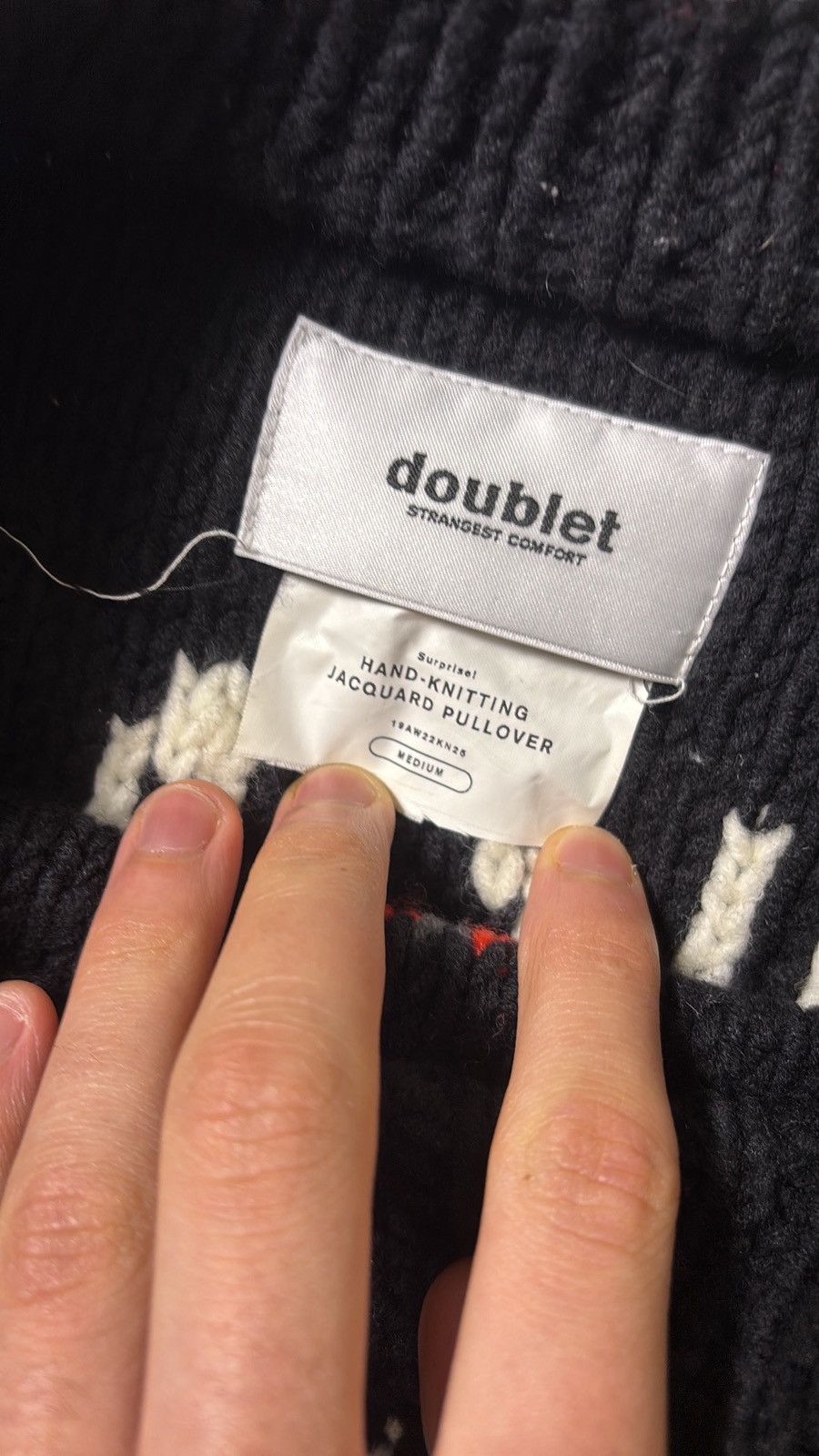 Doublet Doublet FW19 Hand-knit Jacquard Sweater Size US M / EU 48-50 / 2 - 4 Thumbnail
