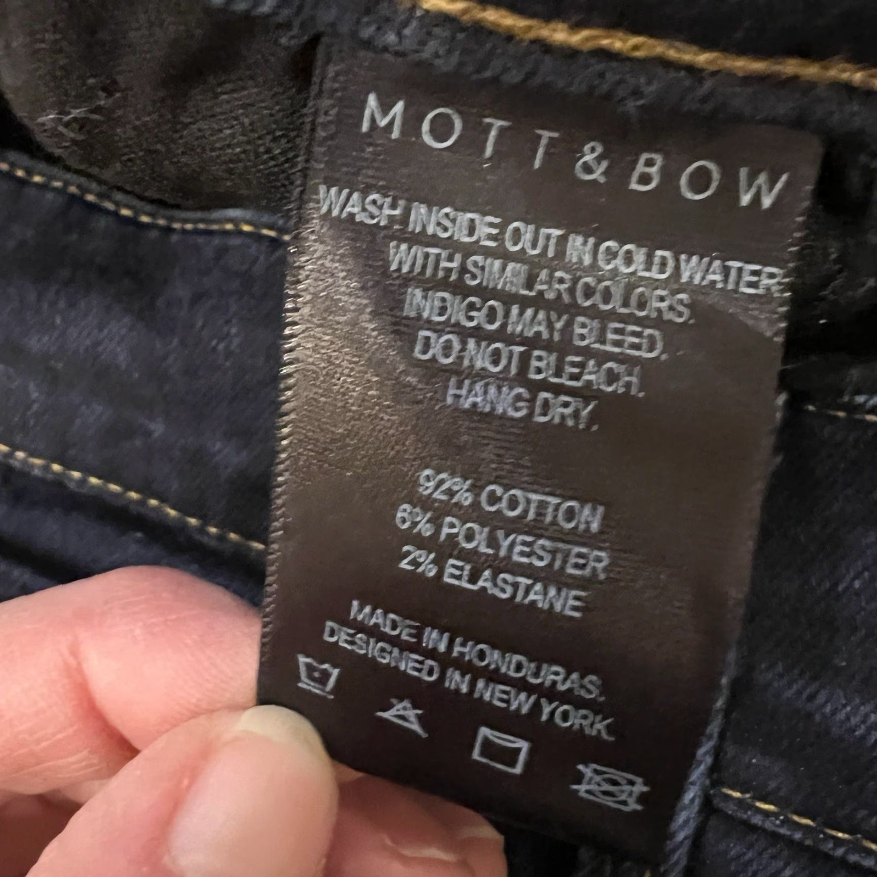 Mott & Bow Mott & Bow Womens High Rise Skinny Jeans 32×30 Dark Wash Stretch Denim Size 24" / US 00 / IT 34 - 7 Thumbnail