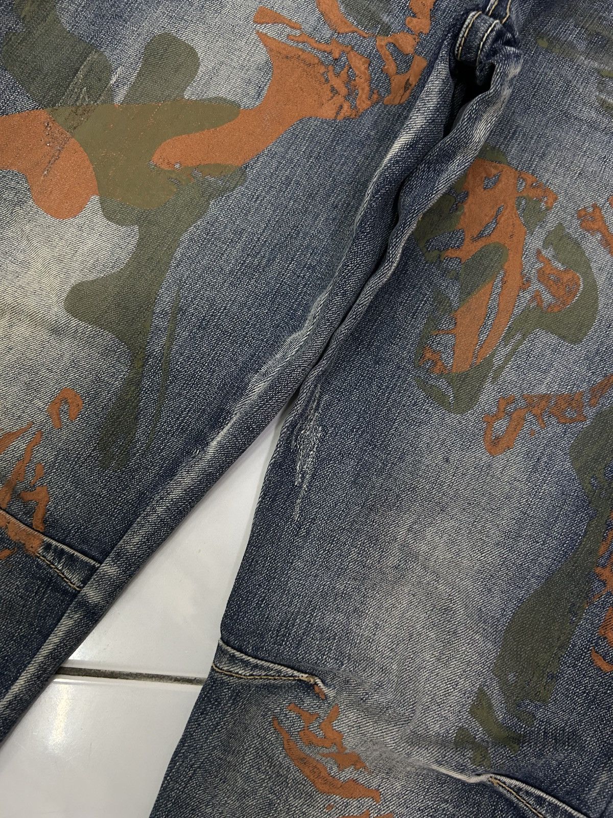 Japanese Brand × Vintage RARE! DENIM STYLED ITALY ART PAINT STREETWEAR JEANS Size US 32 / EU 48 - 12 Thumbnail