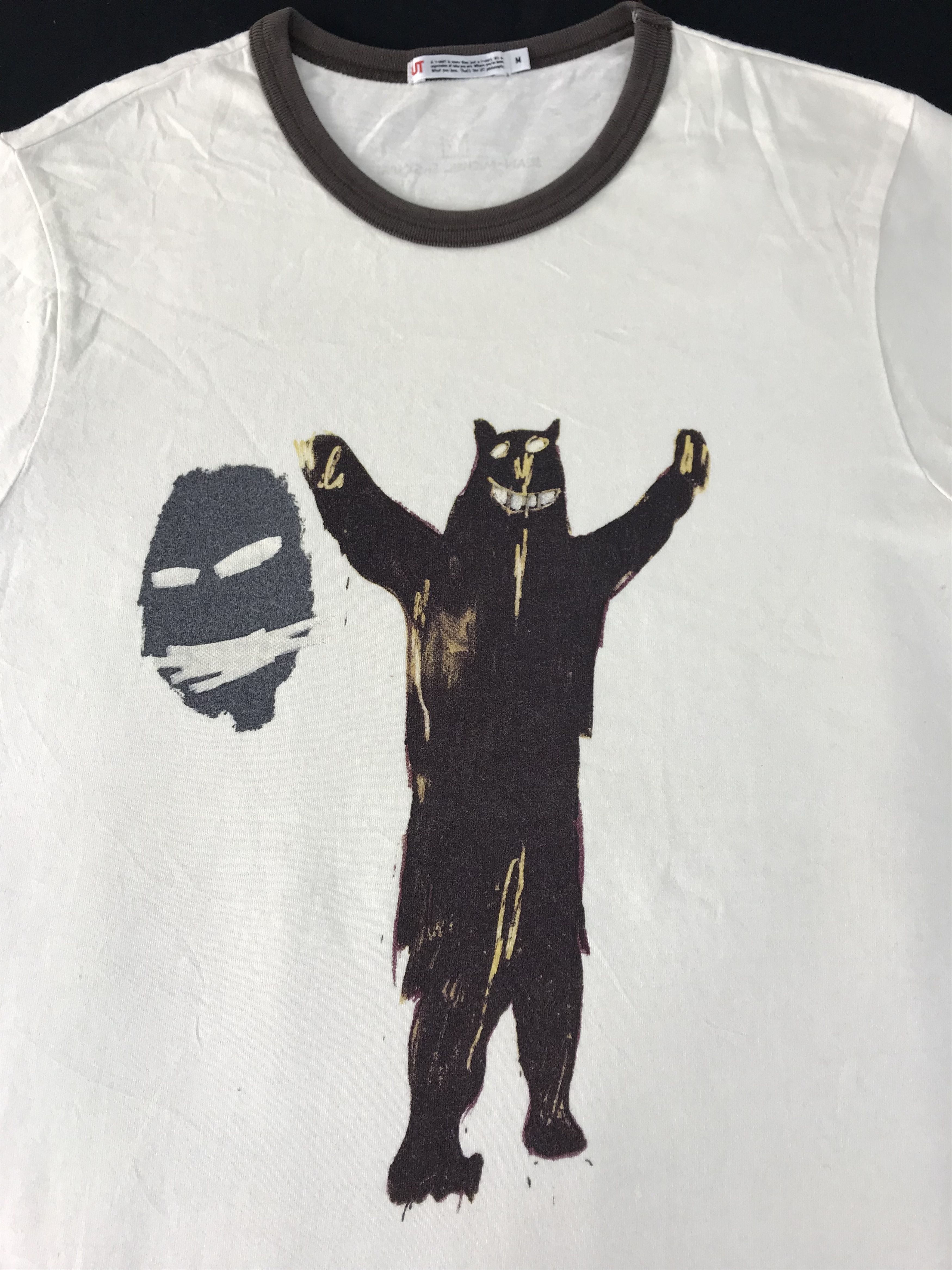 Jean-Michel Basquiat Jean Michel Basquiat Ringer Dancing Bear Printed Tee T-shirt Size US S / EU 44-46 / 1 - 3 Thumbnail