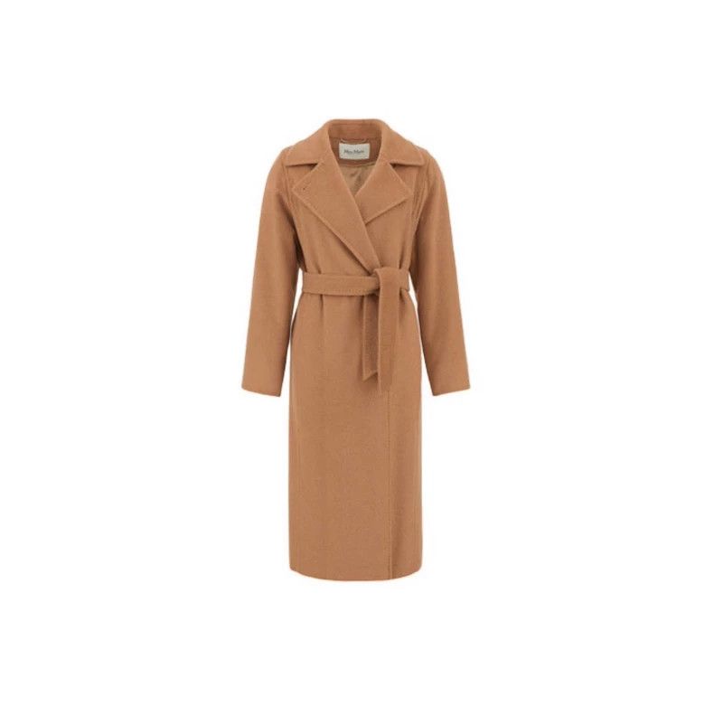 Max Mara Max Mara Camel hair classic long lace-up coat Size S / US 4 / IT 40 - 1 Thumbnail
