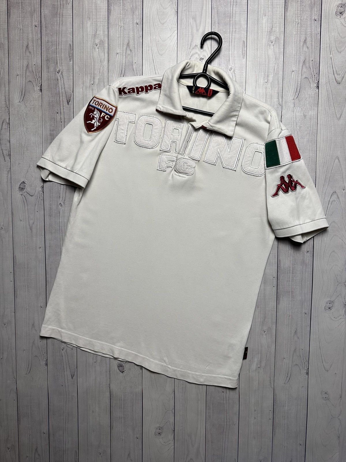 Vintage kappa Torino soccer polo logo Italy rare size M