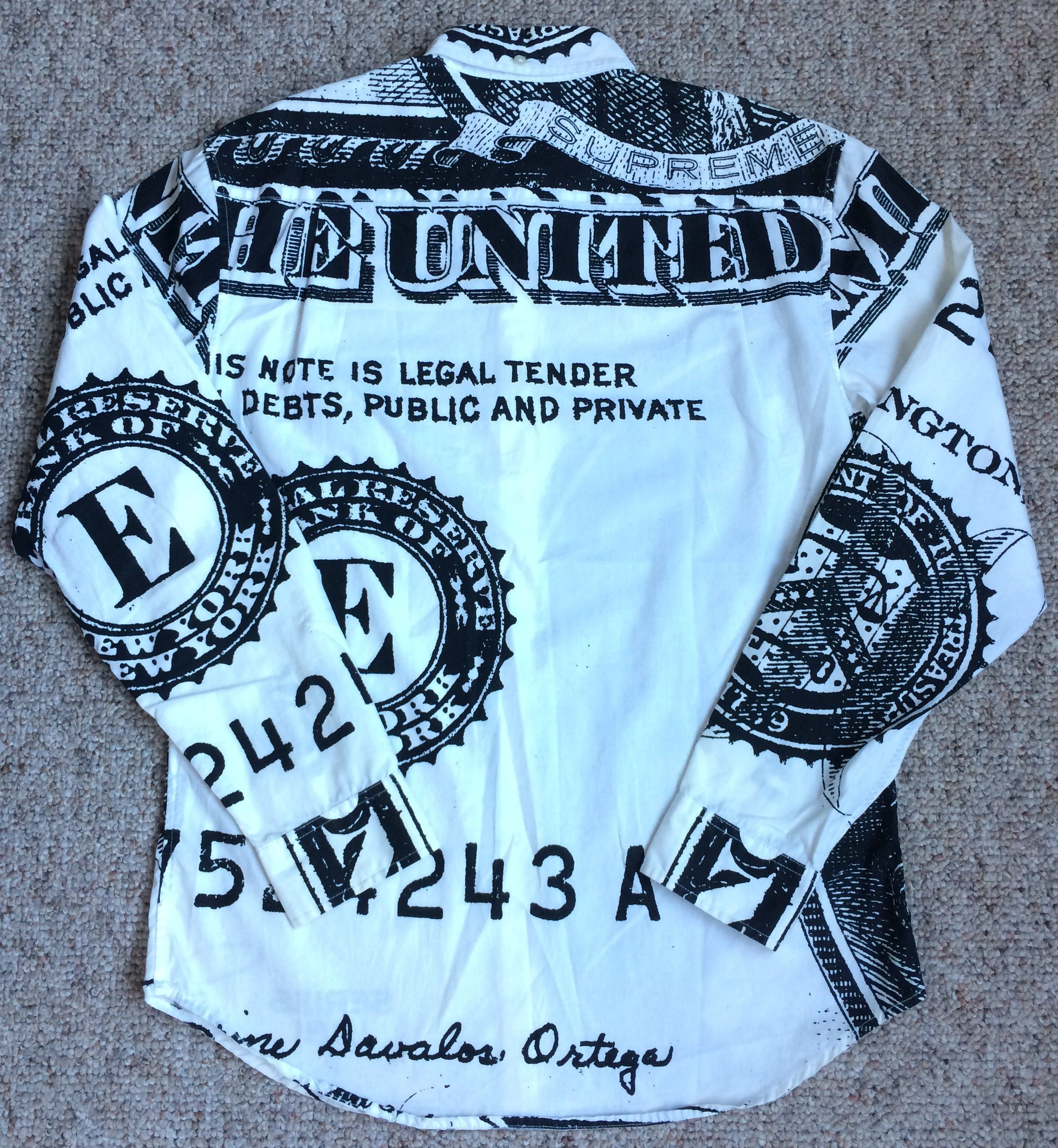 Supreme S/S 2014 Supreme 100 Dollar Bill Button Up Shirt Size US S / EU 44-46 / 1 - 5 Thumbnail